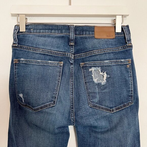 Madewell Denim 9" High Rise Skinny Jeans Distressed Edition G7190 Blue Size 27 - Picture 8 of 11